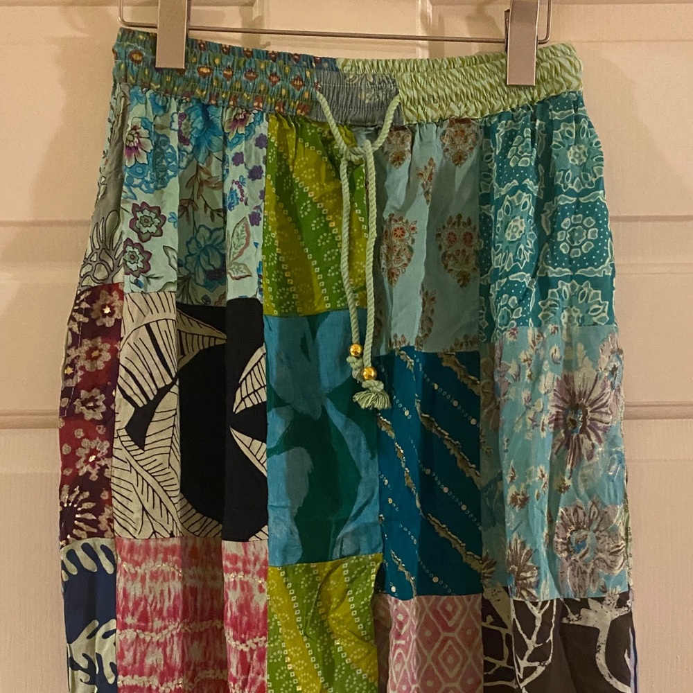 Nwot Advance Apparels Multicolor Patchwork Cuffed… - image 3